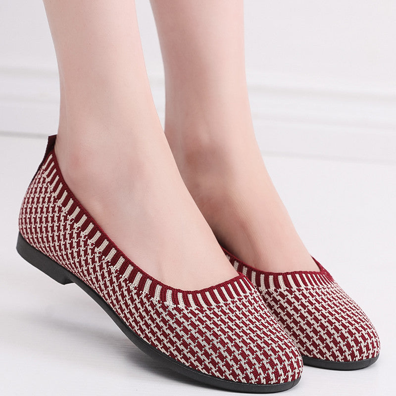 Damen Bequeme Ballerinas mit elastischer Sohle EB