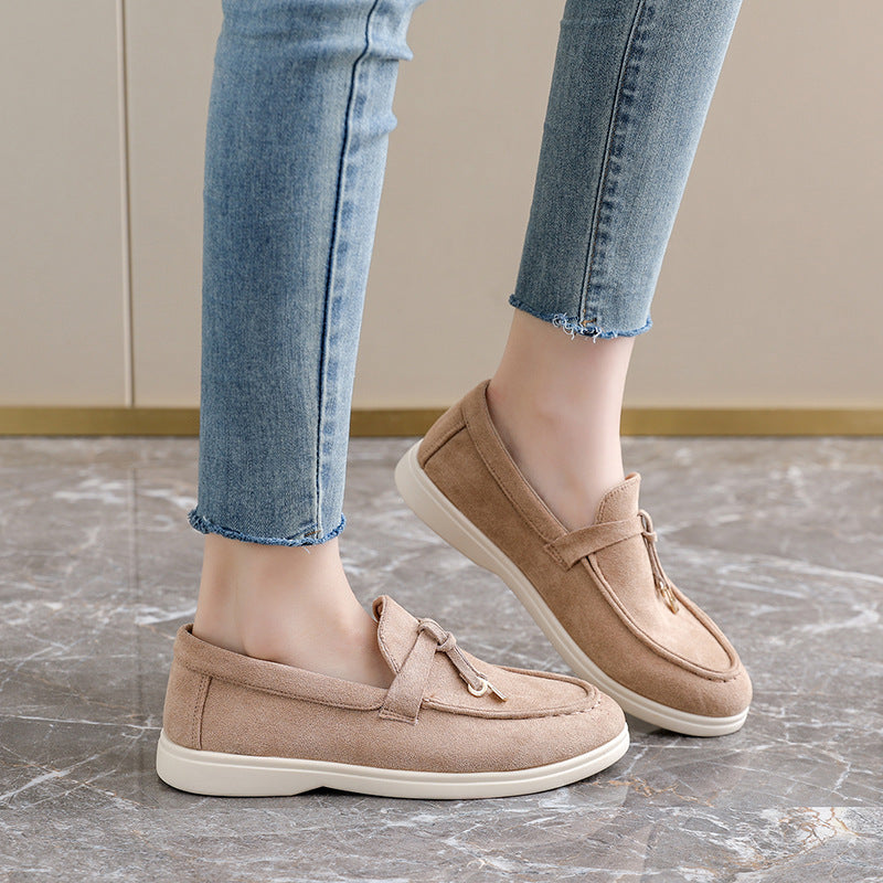 Damen Mokassins mit modischem Schnürdesign und flexibler Sohle EB