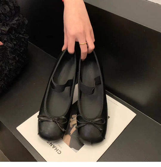 Damen Ballerinas mit anpassbarem Riemchen und eleganter Schleifenapplikation EB
