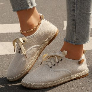 Damen  atmungsaktive Strick-Espadrilles mit geflochtener Jute-Sohle und flexiblem Memory-Fußbett EB