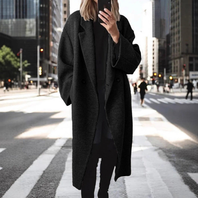 Damen Oversize Wollmantel EB