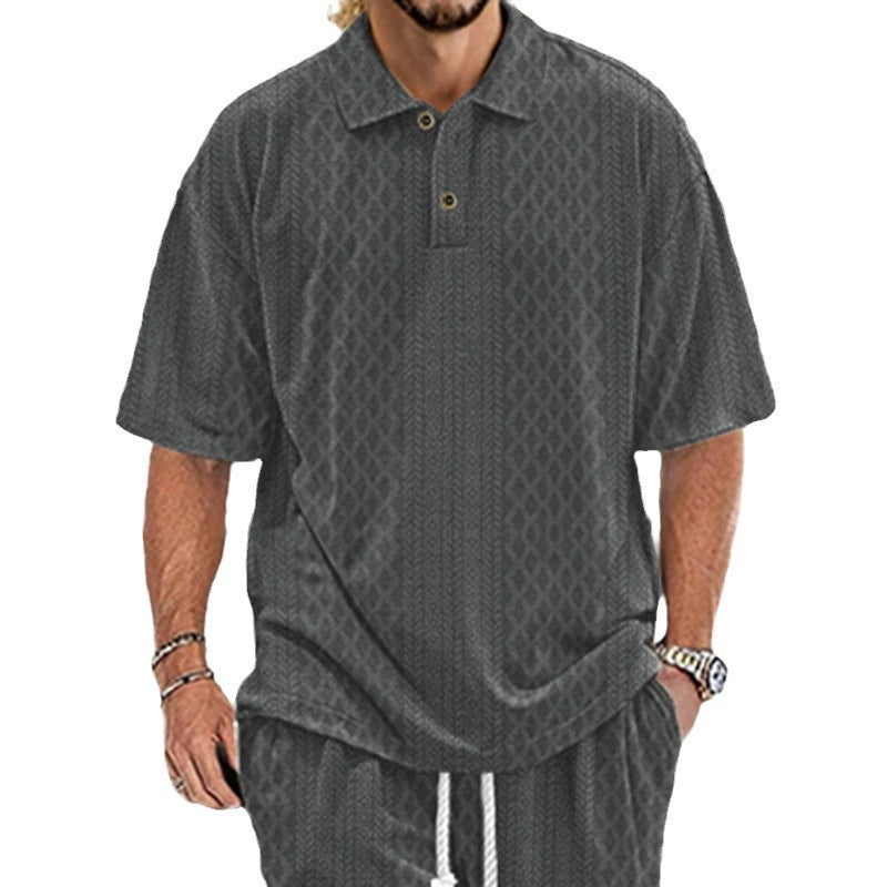 Herren Polohemd mit strukturiertem Design und bequemer Passform EB