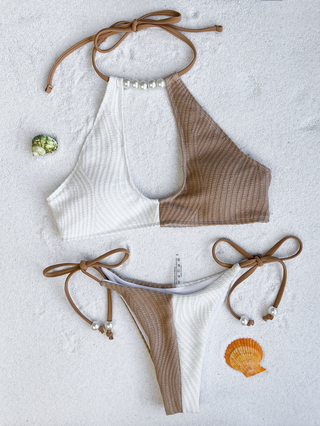 Damen Cut-Out Bikini mit Perlenakzenten EB