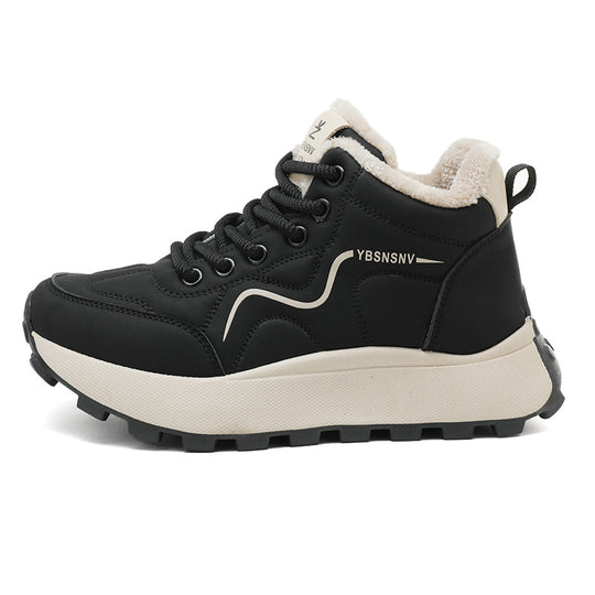 Damen hochgeschnittene Sneakers mit warmem Innenfutter und rutschfester Sohle EB