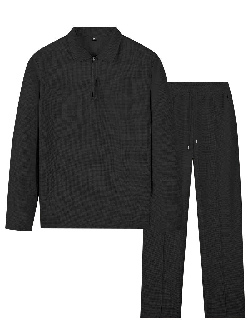 Herren sportliches Freizeit-Set aus atmungsaktivem Waffelstoff mit hochelastischem Bund EB