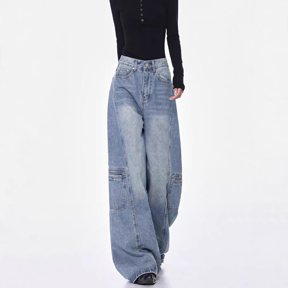 Damen Weite Baggy-Jeans im lässigen Oversized-Schnitt mit praktischen Taschen EB