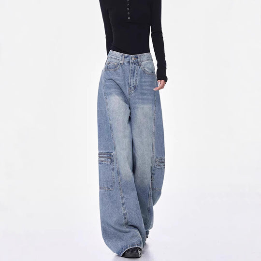 Damen Weite Baggy-Jeans im lässigen Oversized-Schnitt mit praktischen Taschen EB