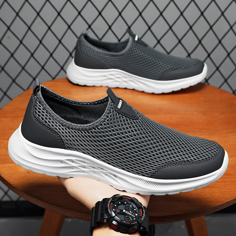 Damen Leichte Slip-On Sport Sneakers mit flexibler Sohle EB