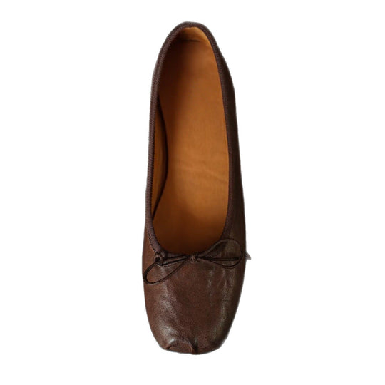 Damen Ballerina-Schuhe mit feinem Leder und zeitlosem Design EB