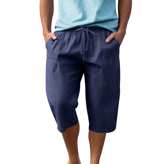 Herren leichte Freizeithose mit elastischem Bund und praktischen Taschen EB