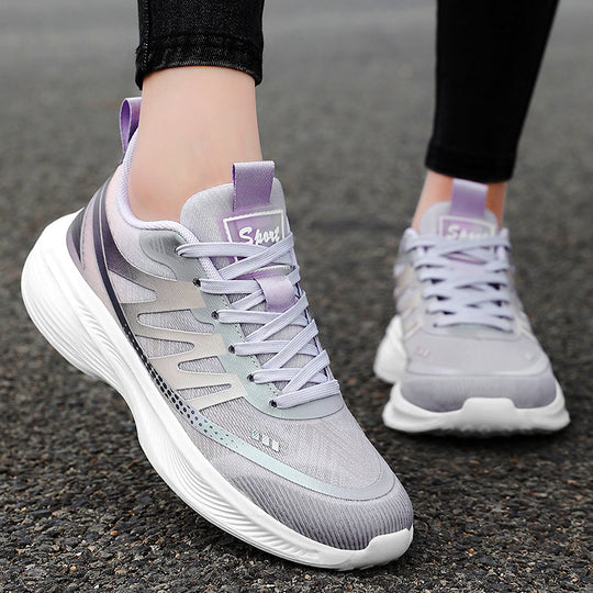 Herren nan leichte atmungsaktive Laufsneaker mit nahtlosem Strickobermaterial, gepolstertem Fersenkragen und reaktiver EVA-Dämpfung EB