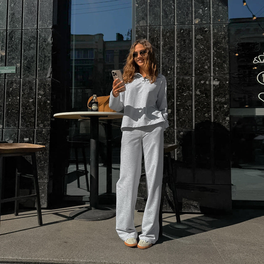 Damen Bequemes Sweatpants-Set mit lässigem Schnitt EB