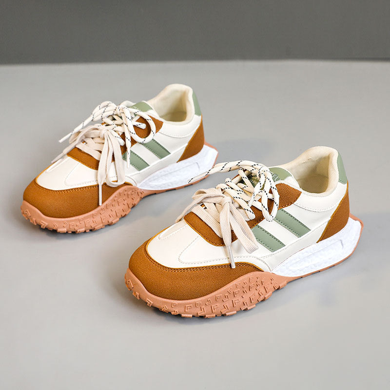 Damen Sportliche Sneakers mit rutschfester Laufsohle und atmungsaktiver Obermaterialstruktur EB