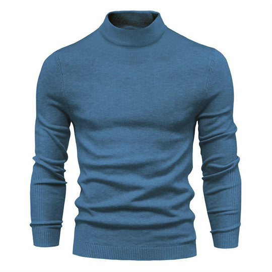 Herren stilvoller Rollkragenpullover aus weicher Merinowolle EB