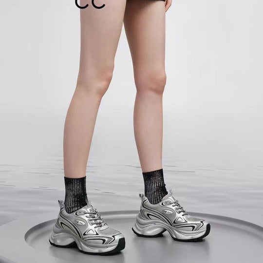 Damen Sportliche Sneaker mit reflektierenden Elementen und gepolsterter Laufsohle EB