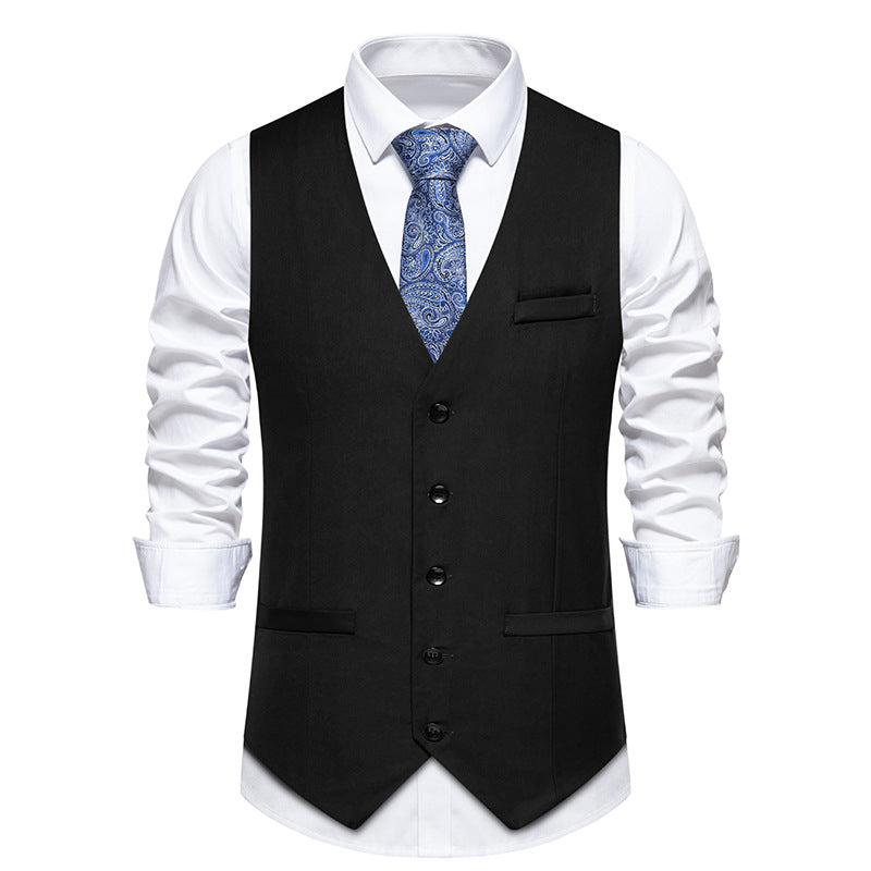 Herren elegante Anzugweste mit feiner Struktur und hochwertigem Material EB