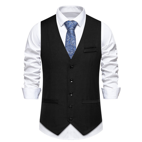 Herren elegante Anzugweste mit feiner Struktur und hochwertigem Material EB