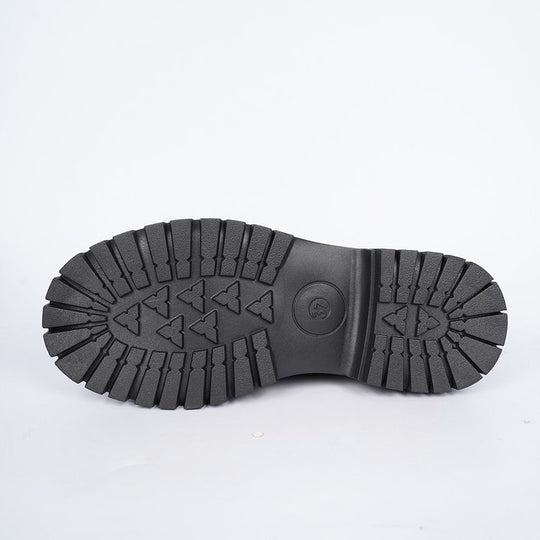 Damen Loafers mit glänzender Lackoberfläche und dekorativer Kettenakzent EB