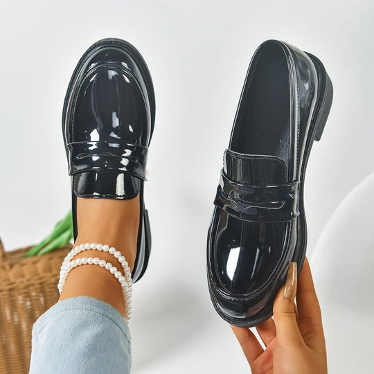 Damen modische Slipper mit trendigem Glanz und rutschfester Sohle EB