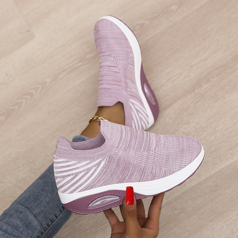 Damen Atmungsaktive Slip-On Sneakers mit dämpfendem Fußbett EB