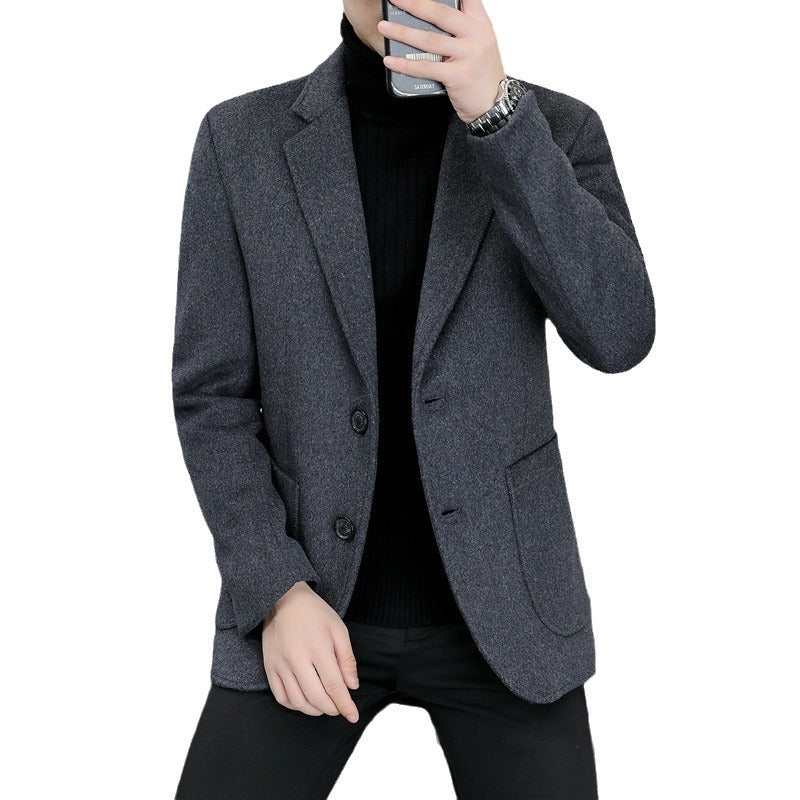 Herren Elegantes Wollmix-Sakko mit schmaler Passform und Reverskragen EB