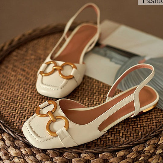 Damen elegante Sling-Ballerinas mit modischem Riemchendesign EB