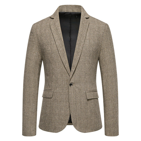 Herren eleganter Blazer mit feinem Karomuster EB