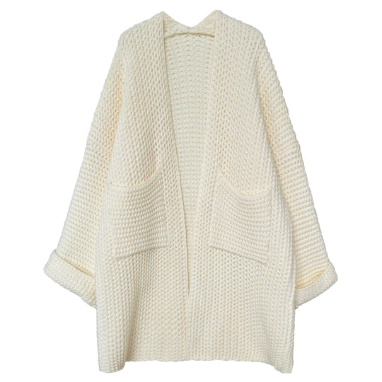 Damen Strickjacke mit offenem Schnitt und Taschen EB