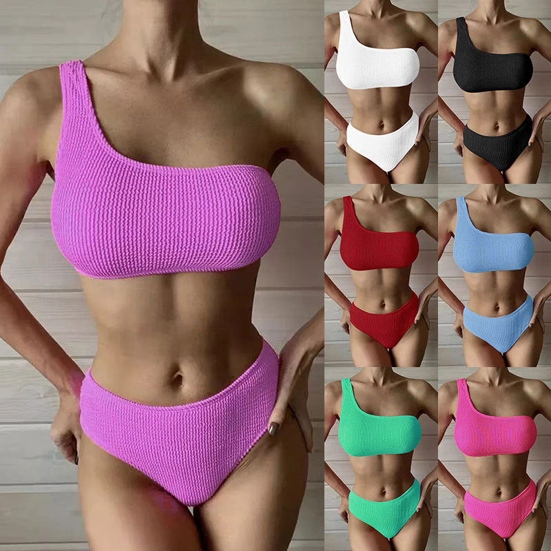 Damen Einseitiger Bikini mit hoch geschnittenem Schnitt EB