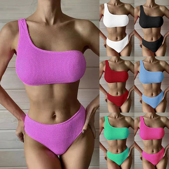 Damen Einseitiger Bikini mit hoch geschnittenem Schnitt EB