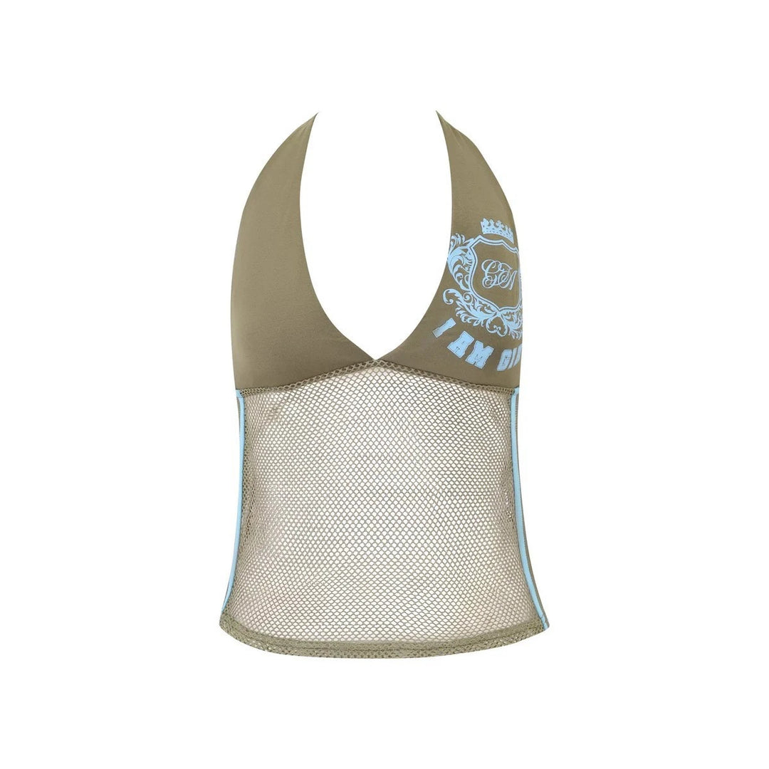 Damen Sportliches Netzoberteil mit stylishen Streifen EB