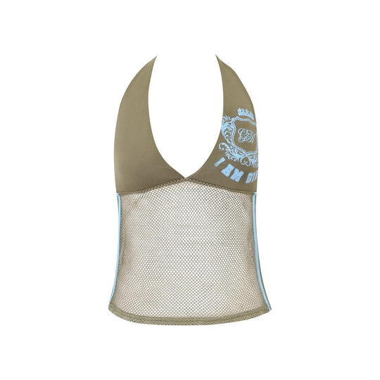 Damen Sportliches Netzoberteil mit stylishen Streifen EB