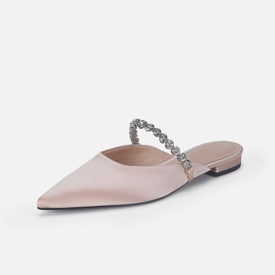 Damen Elegante Sling-Pumps mit funkelndem Kettenriemen EB