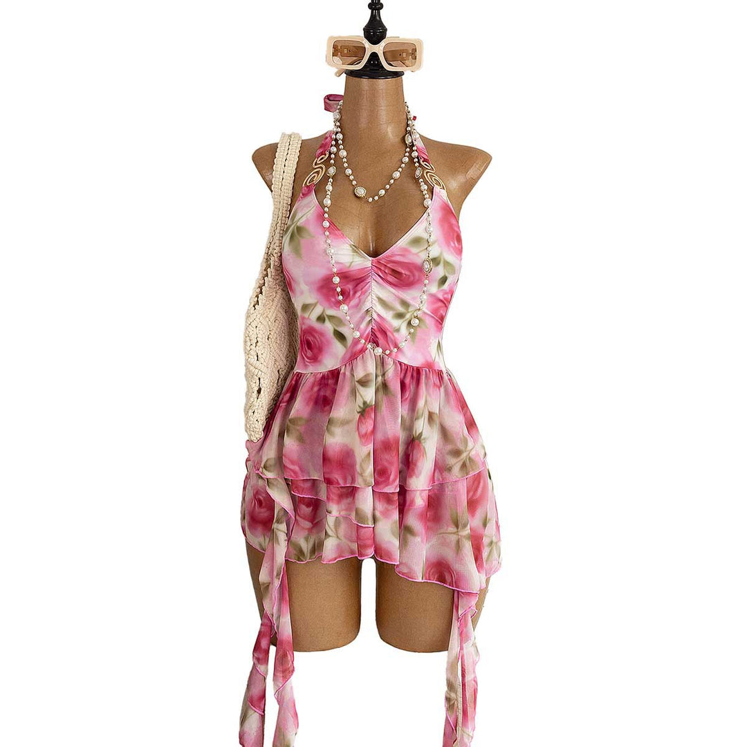 Damen Sommerkleid mit floralem Design EB