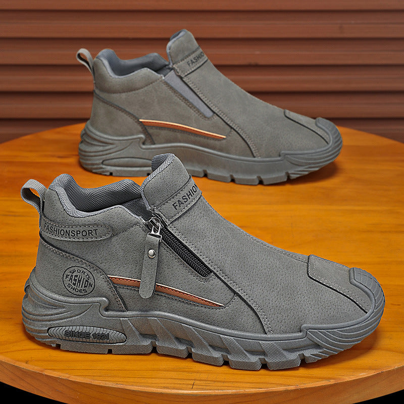 Damen Sneaker mit modischem Reißverschluss und atmungsaktivem Futter EB