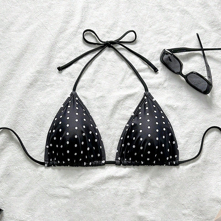 Damen Triangel-Bikinioberteil mit verspieltem Punkte-Design EB