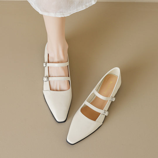 Damen elegante Slingback-Ballerinas mit modischen Riemchen und komfortabler Innensohle EB