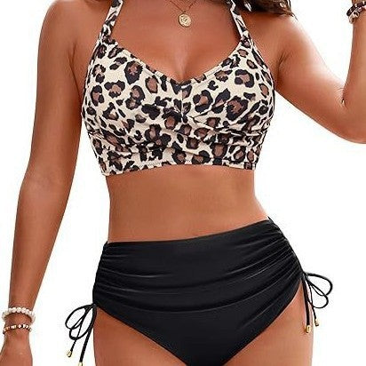 Damen Hochtailliertes Bikini-Set mit Wickeloberteil EB