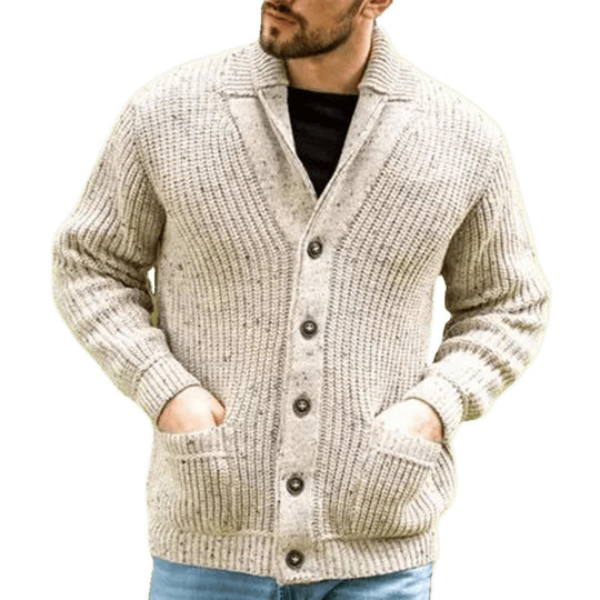 Herren Strickjacke mit modernem Schnitt und praktischen Taschen EB