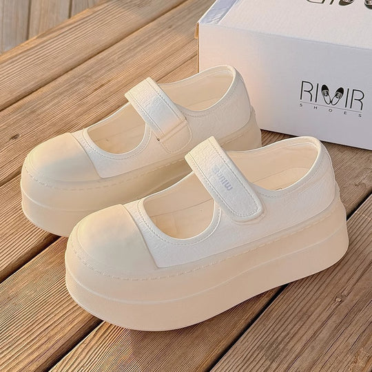 Damen Modische Plateauschuhe mit Klettverschluss EB