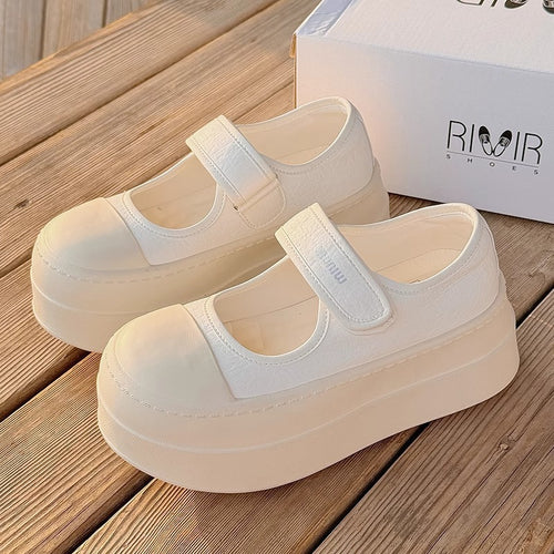 Damen Modische Plateauschuhe mit Klettverschluss EB