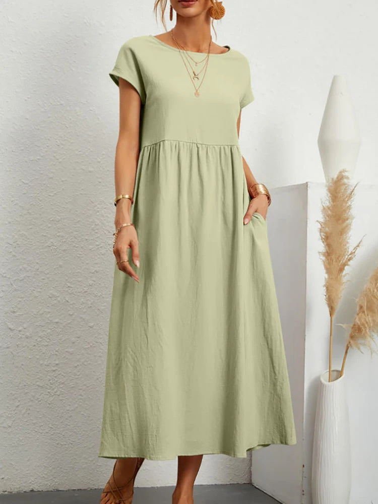Damen Maxikleid aus leichtem, luftdurchlässigem Stoff EB
