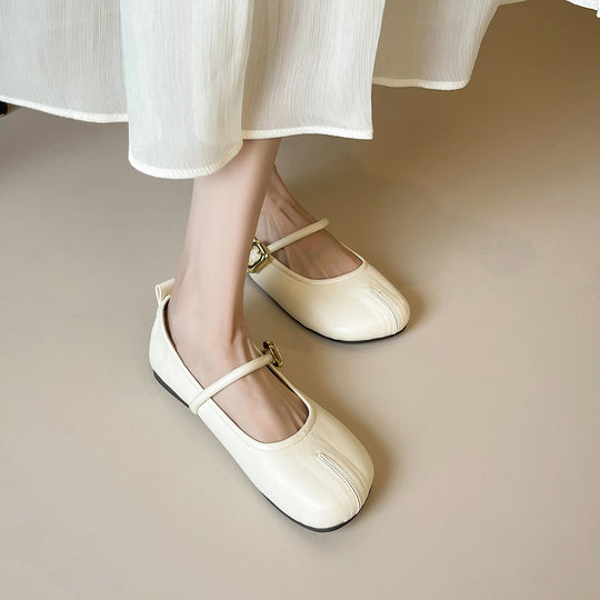 Damen Ballerinas mit elegantem Riemchen und modischer Schnallenakzent EB