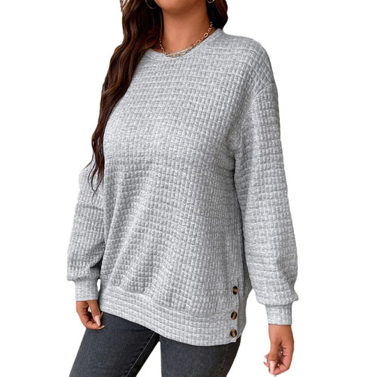 Damen lässiger Sweatshirt mit strukturiertem Design EB