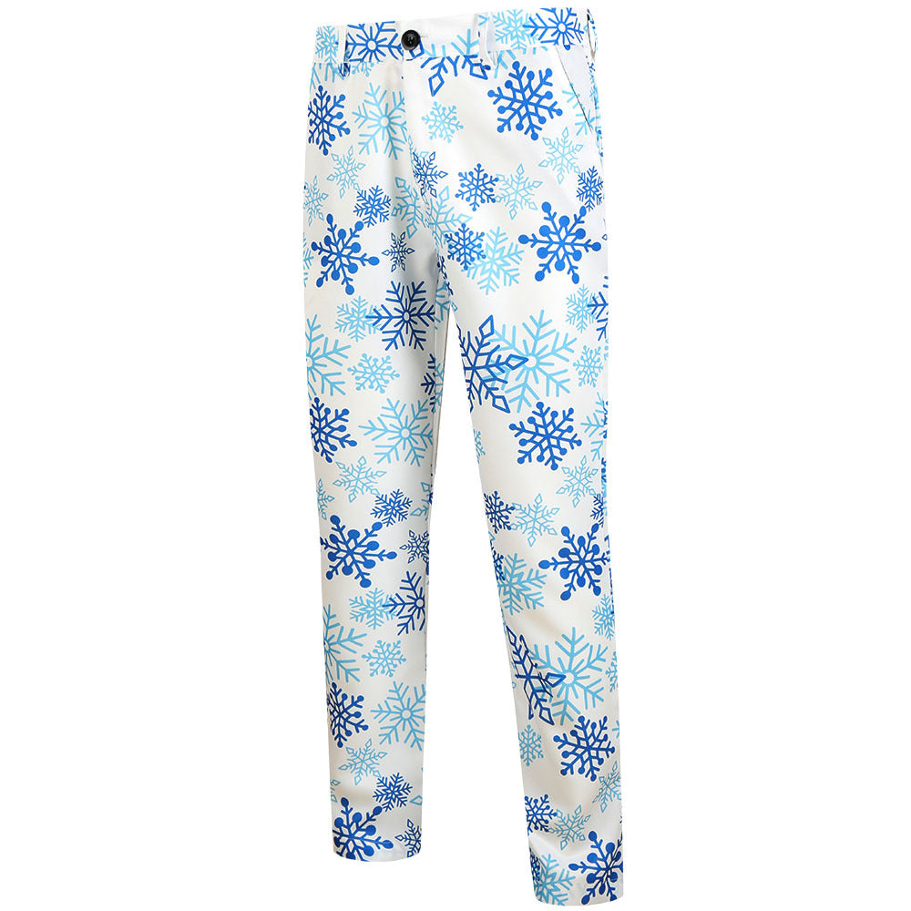 Herren elegantes Anzug-Set mit kreativem Schneeflocken-Muster EB