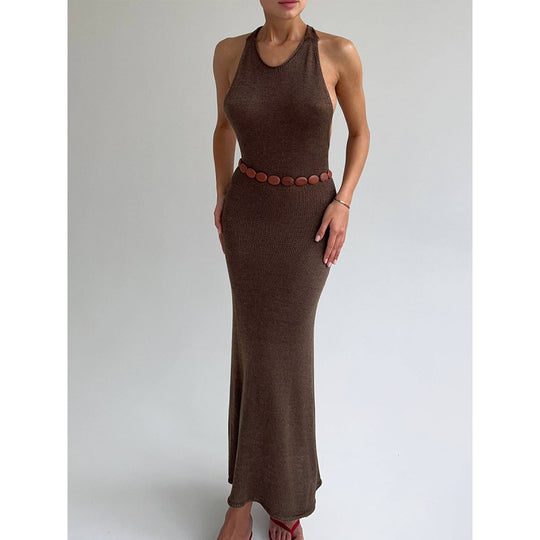 Damen Figurbetontes Maxikleid mit eleganter Raffung EB