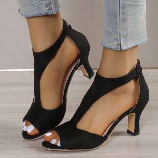 Damen Peep-Toe-Heels mit elegantem Riemendesign EB