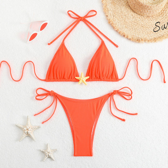 Damen Triangel-Bikini mit verspieltem Muschel-Detail EB