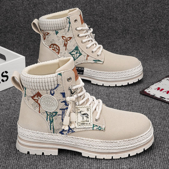 Damen modische und robuste Schnürboots aus strapazierfähigem Material mit einzigartigem Design EB