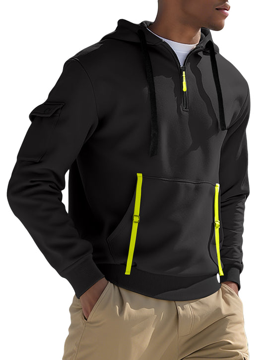 Herren Sportlicher Kapuzenpullover mit stylischen Reißverschlusstaschen EB